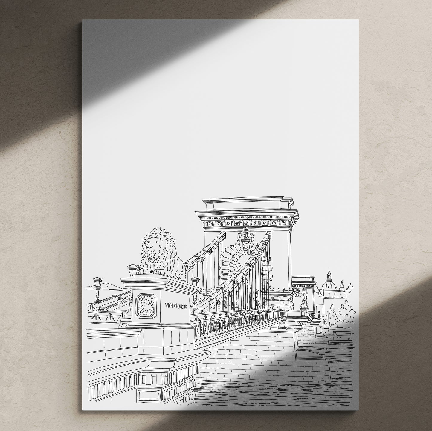 Chain bridge perspective drawing