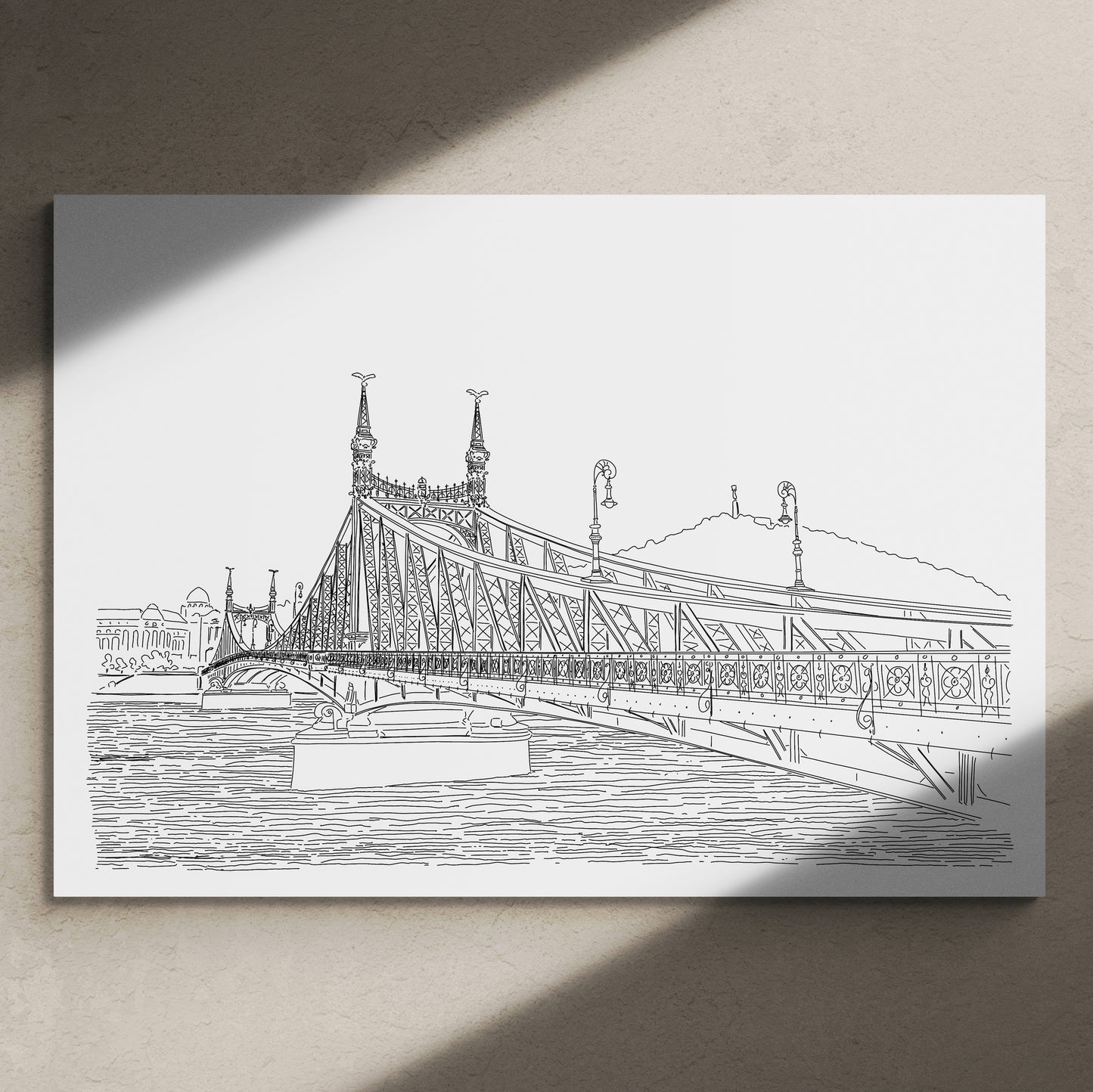 Liberty Bridge perspective drawing