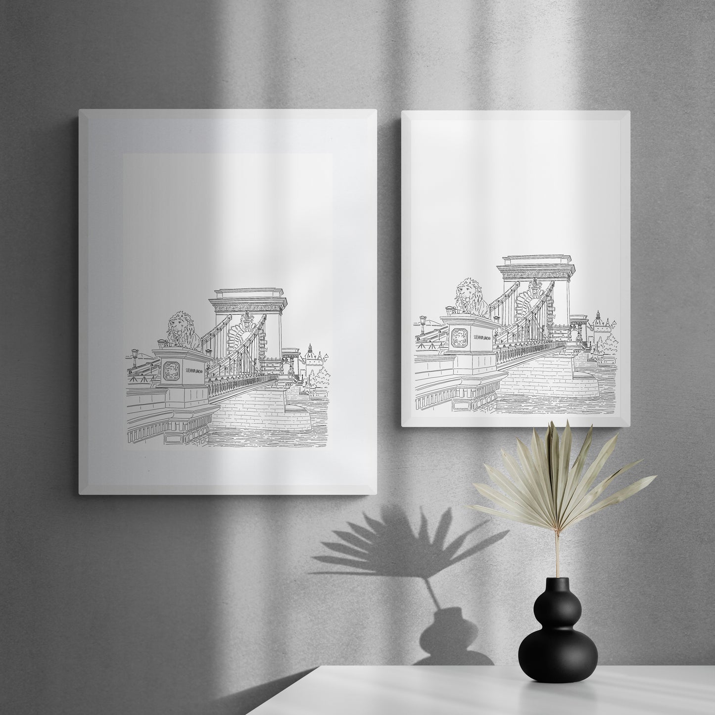 Chain bridge perspective drawing