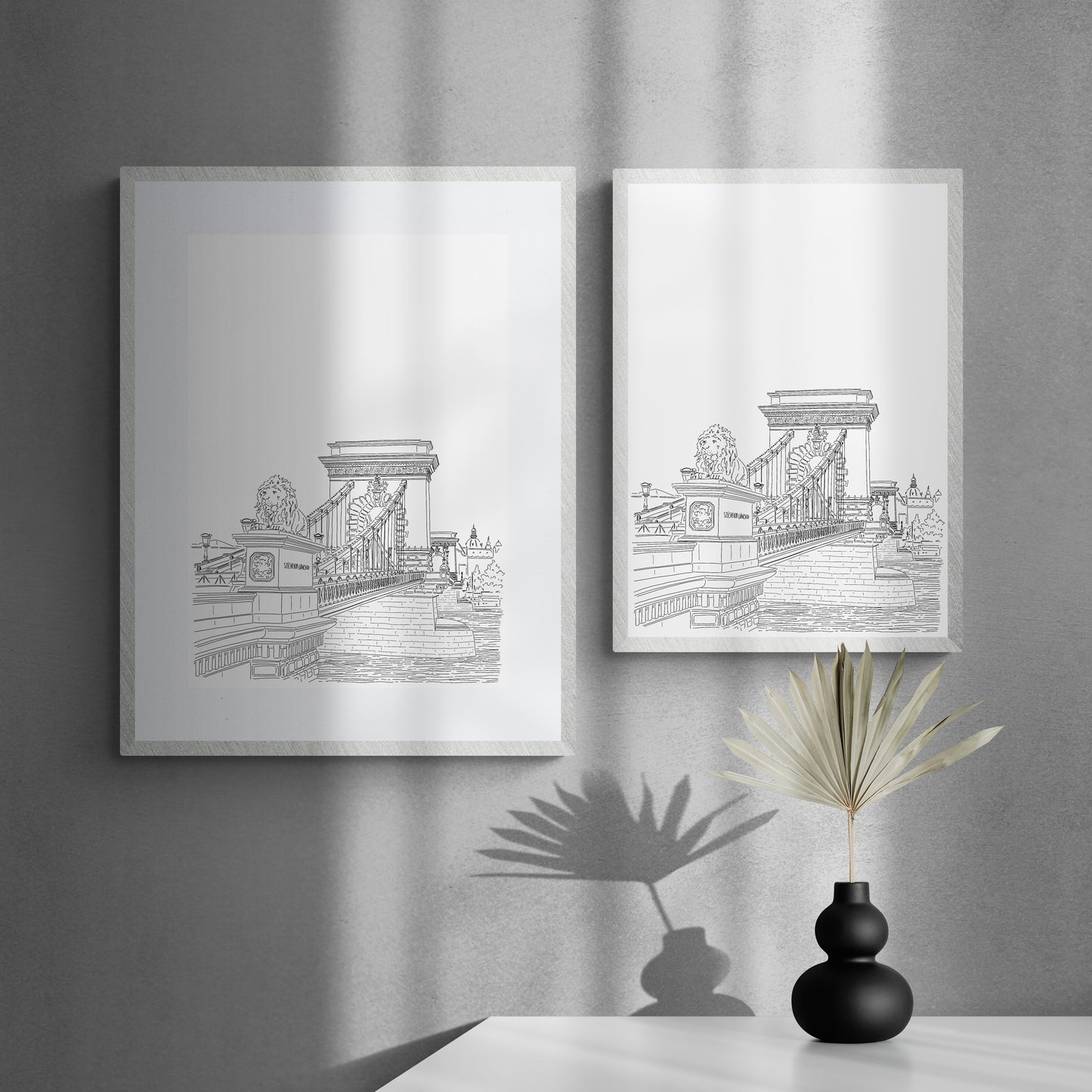Chain bridge perspective drawing