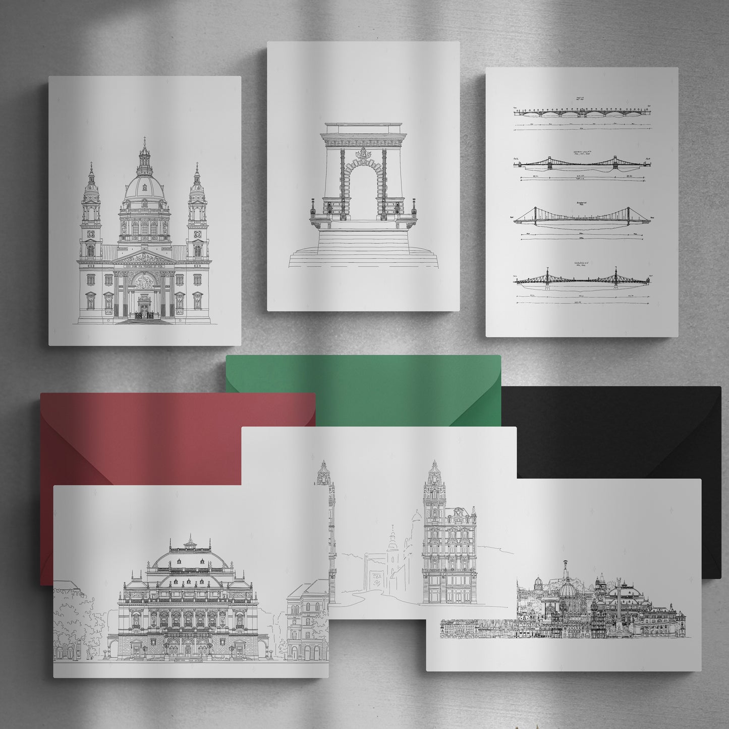 Budapest greeting card package
