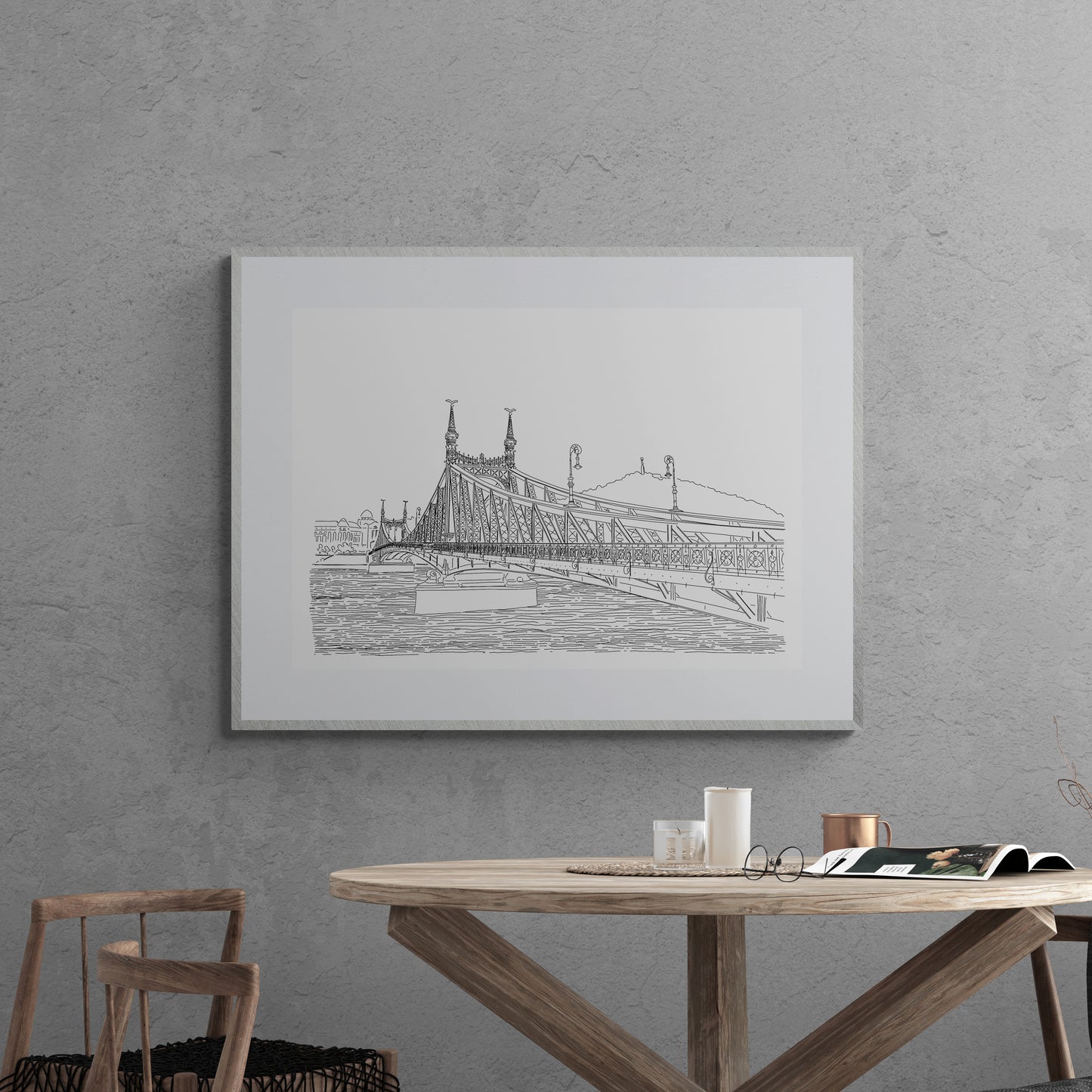 Liberty Bridge perspective drawing