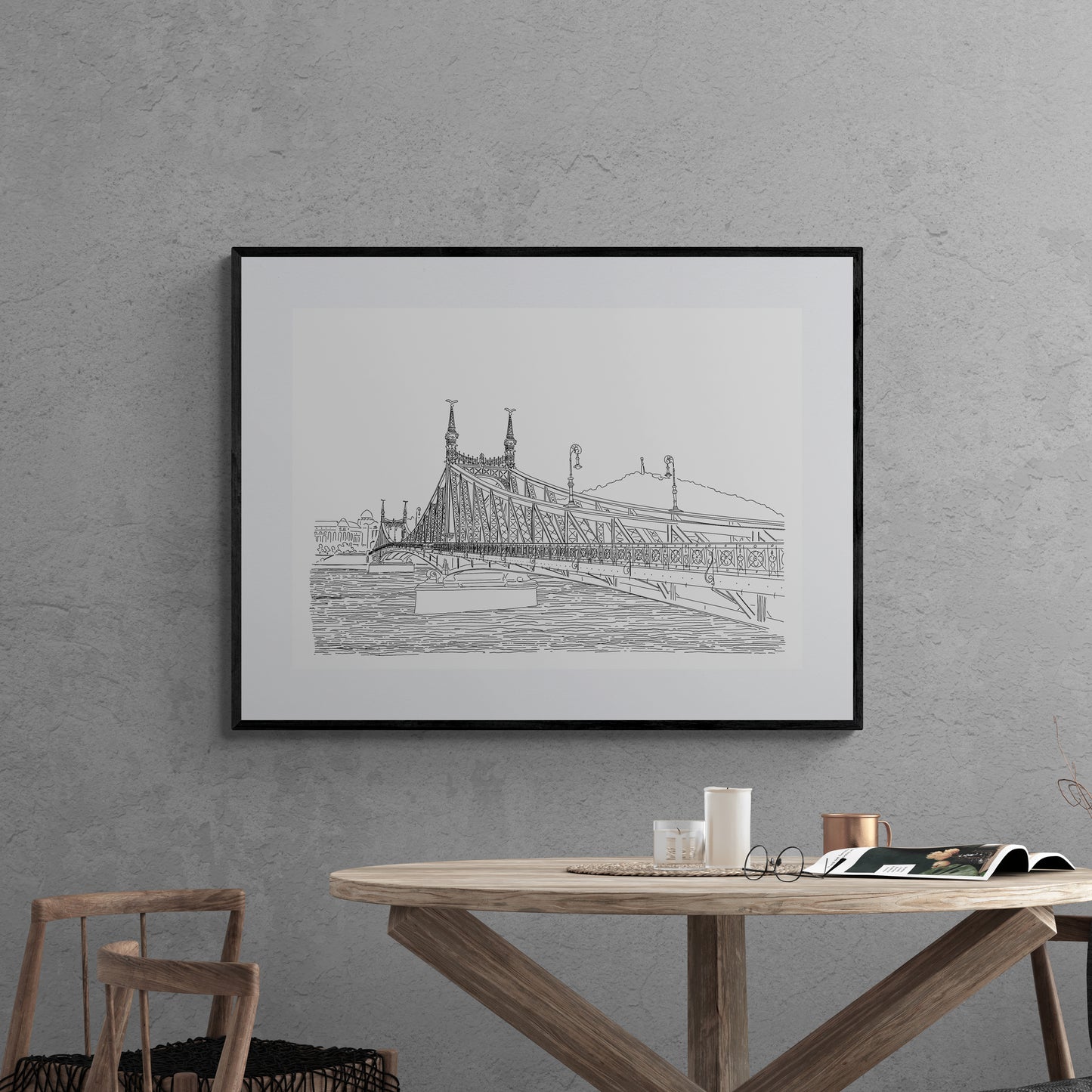 Liberty Bridge perspective drawing