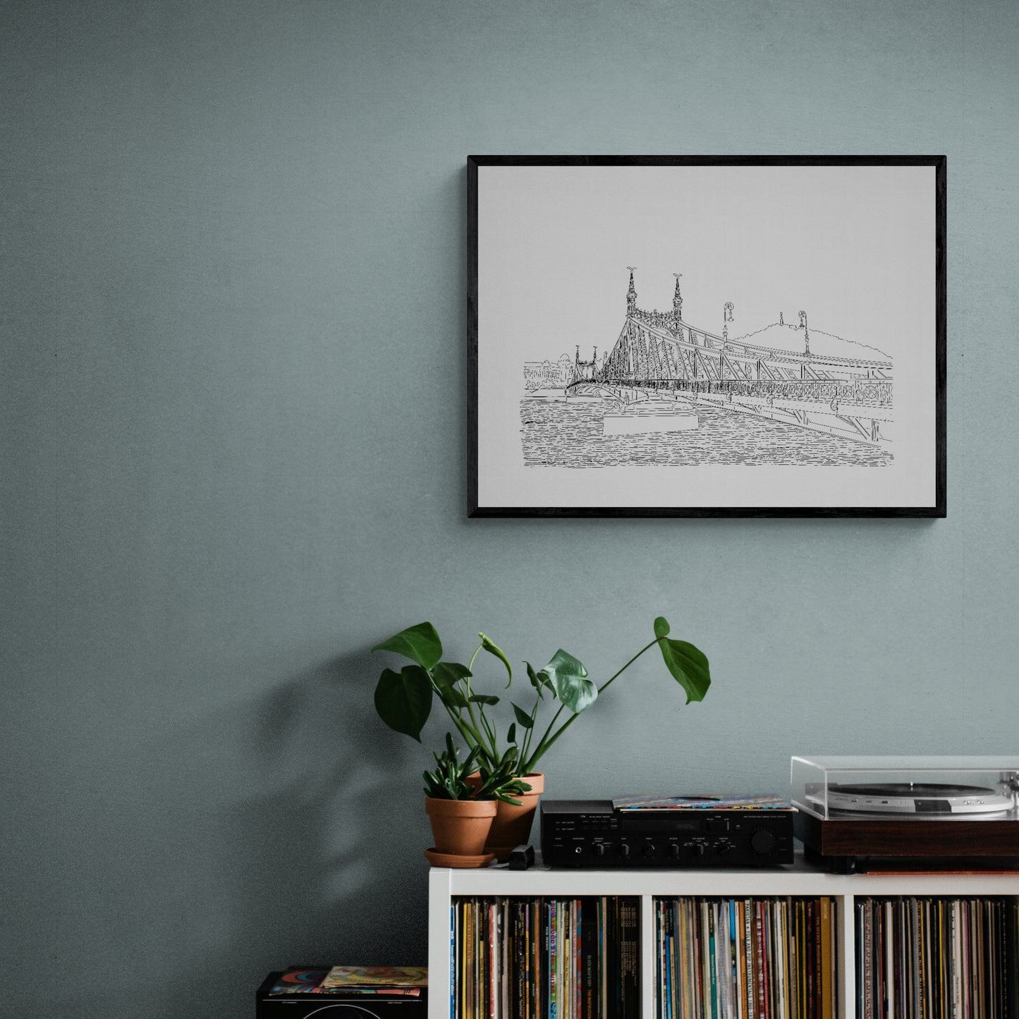 Liberty Bridge perspective drawing