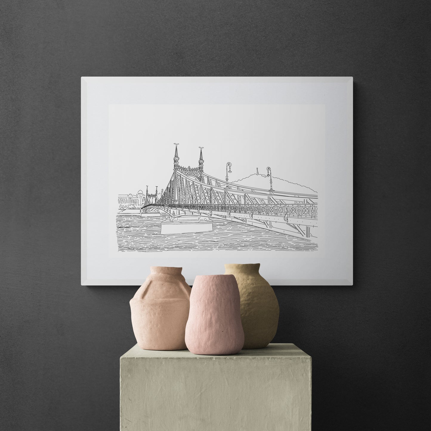 Liberty Bridge perspective drawing