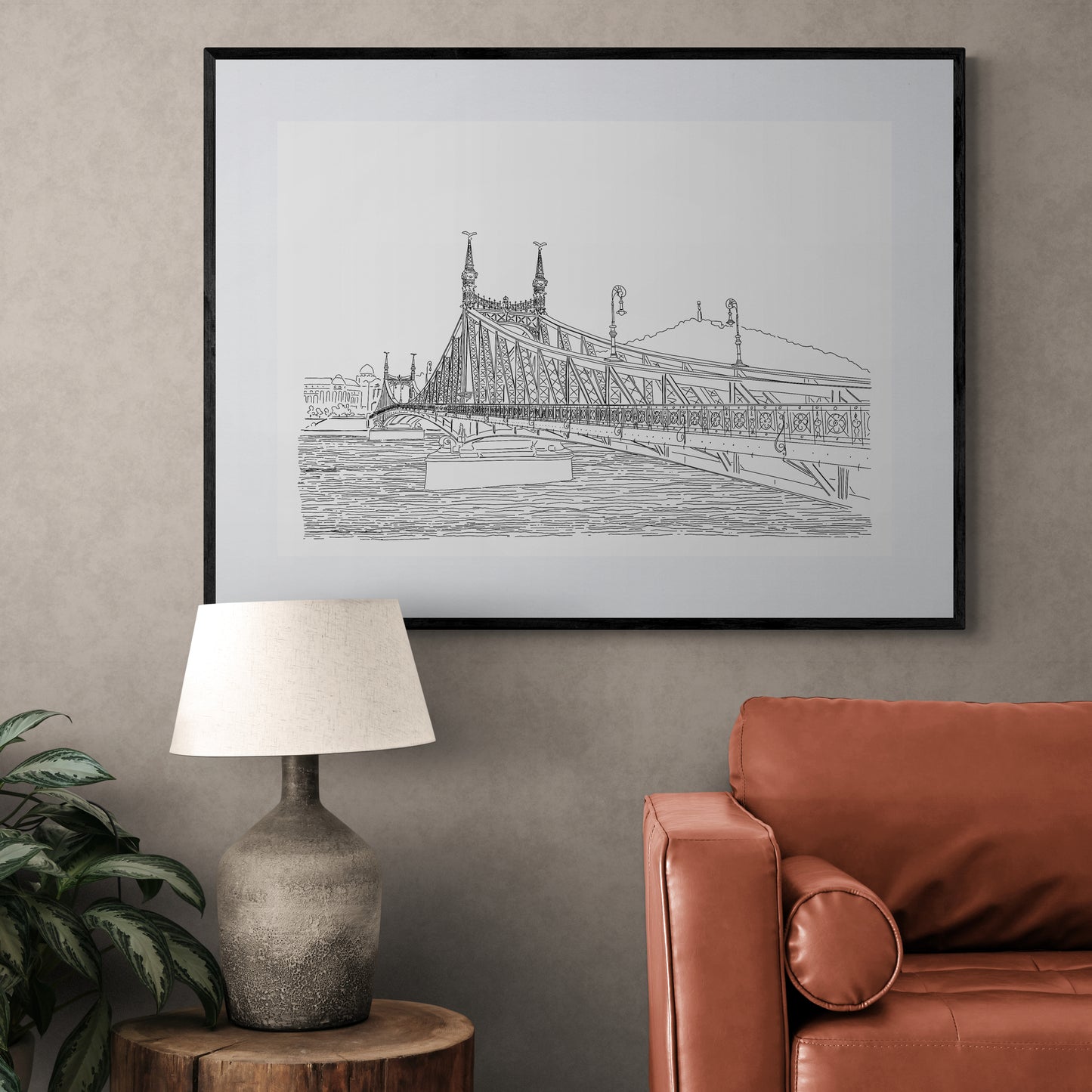 Liberty Bridge perspective drawing