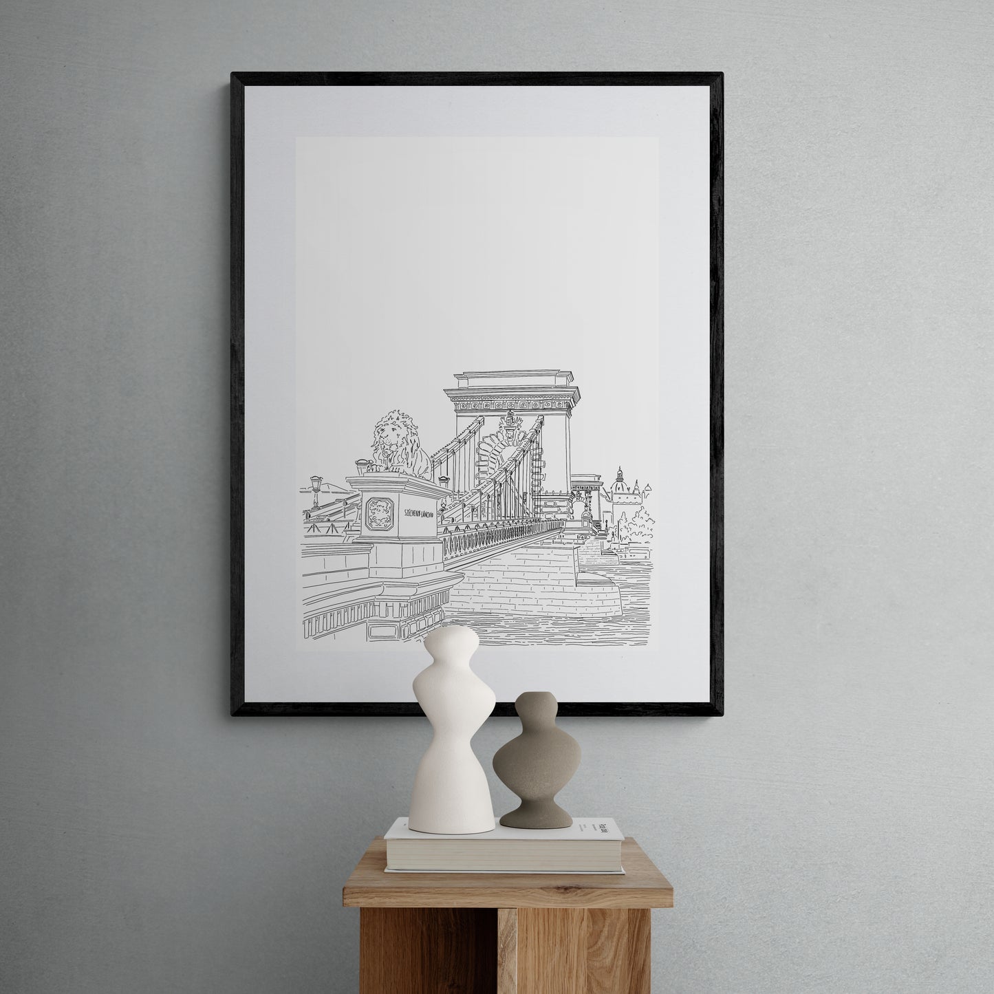 Chain bridge perspective drawing
