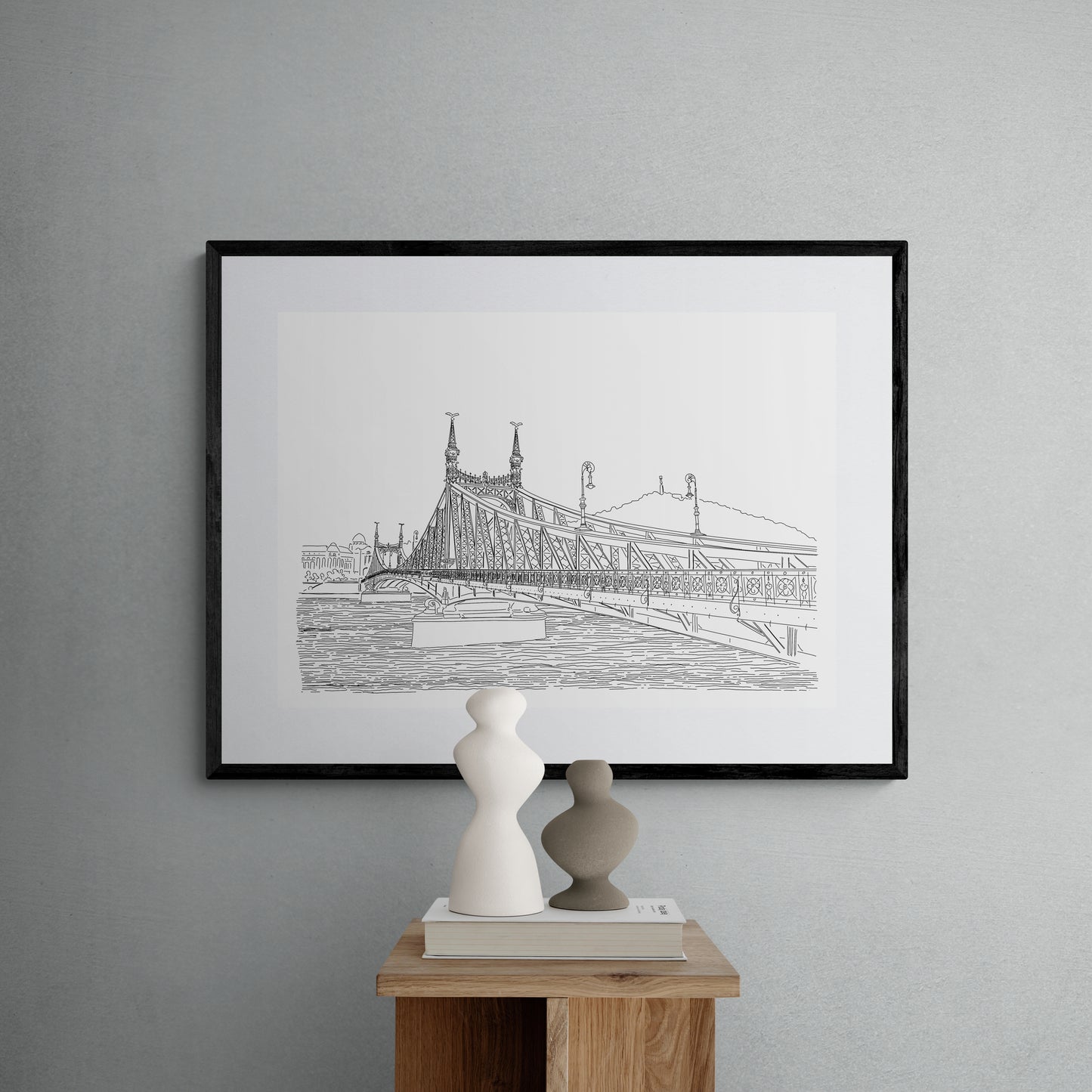 Liberty Bridge perspective drawing