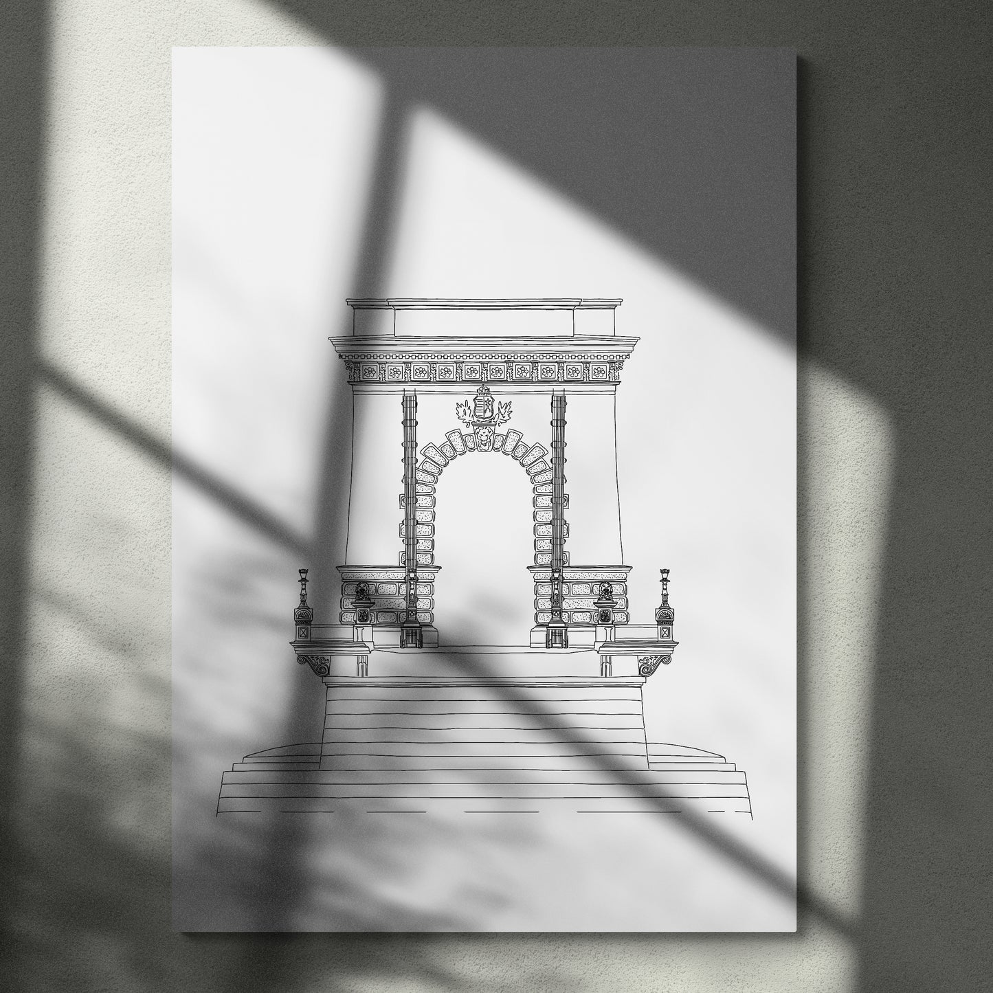 Chain bridge pylon