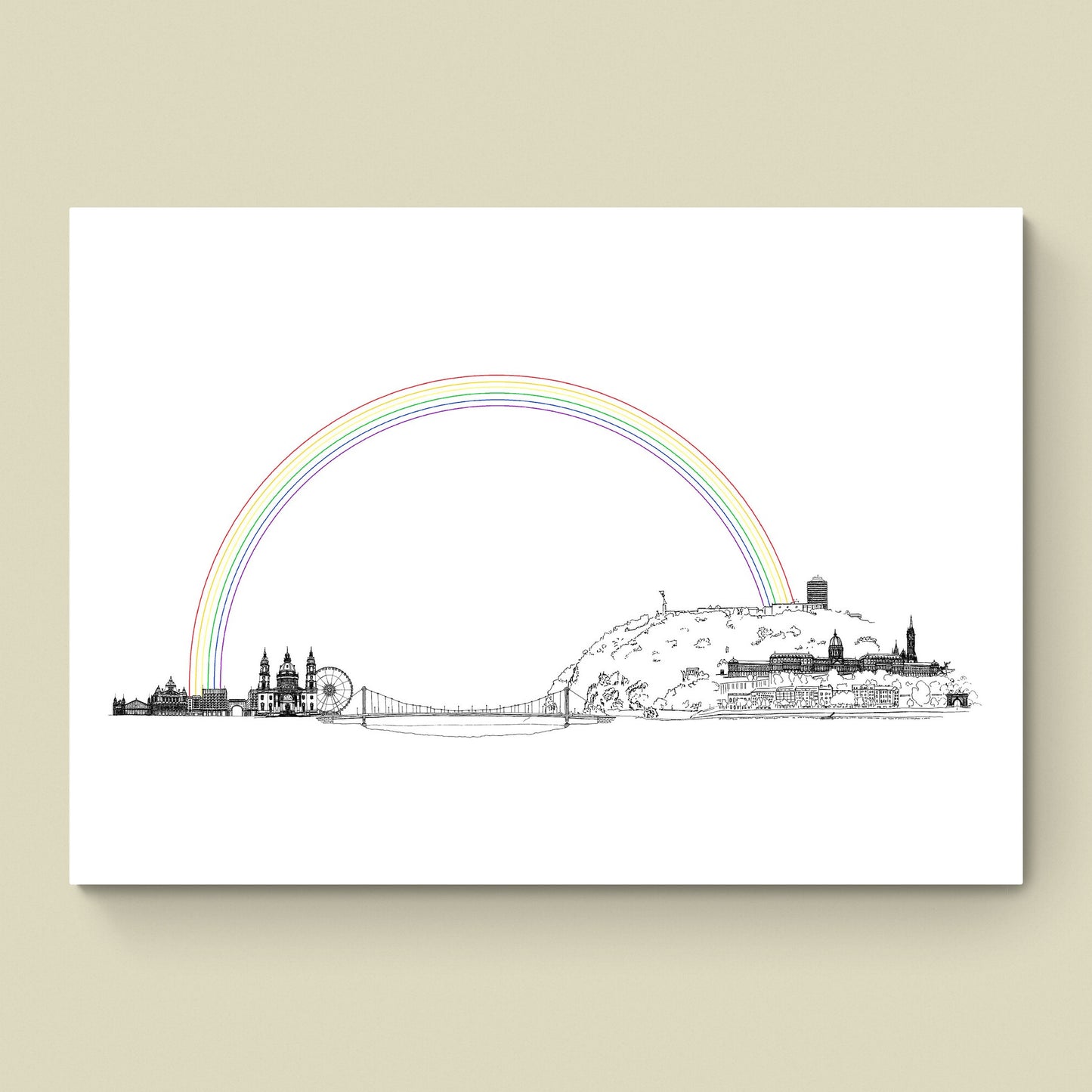 Budapest with a rainbow