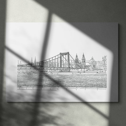 Erzsébet híd - pesti hídfő