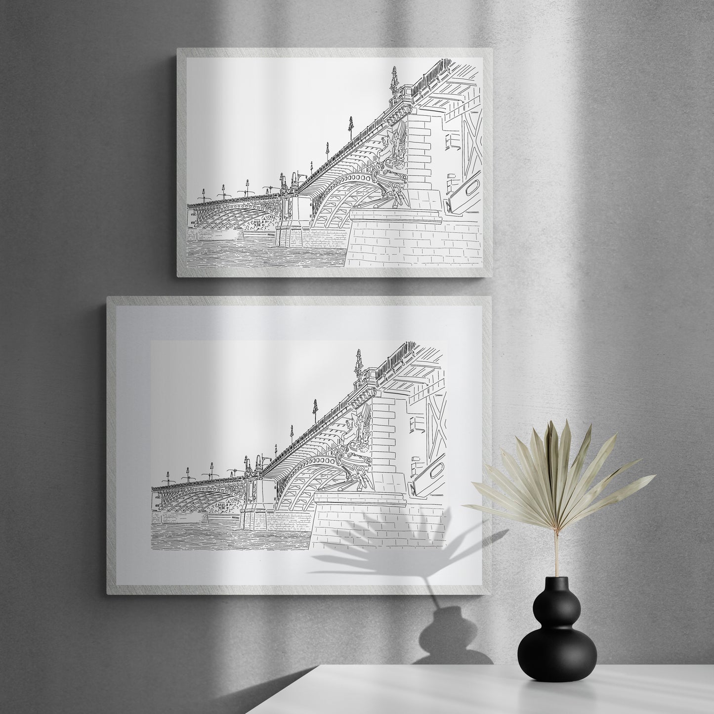 Margit híd perspektív rajz