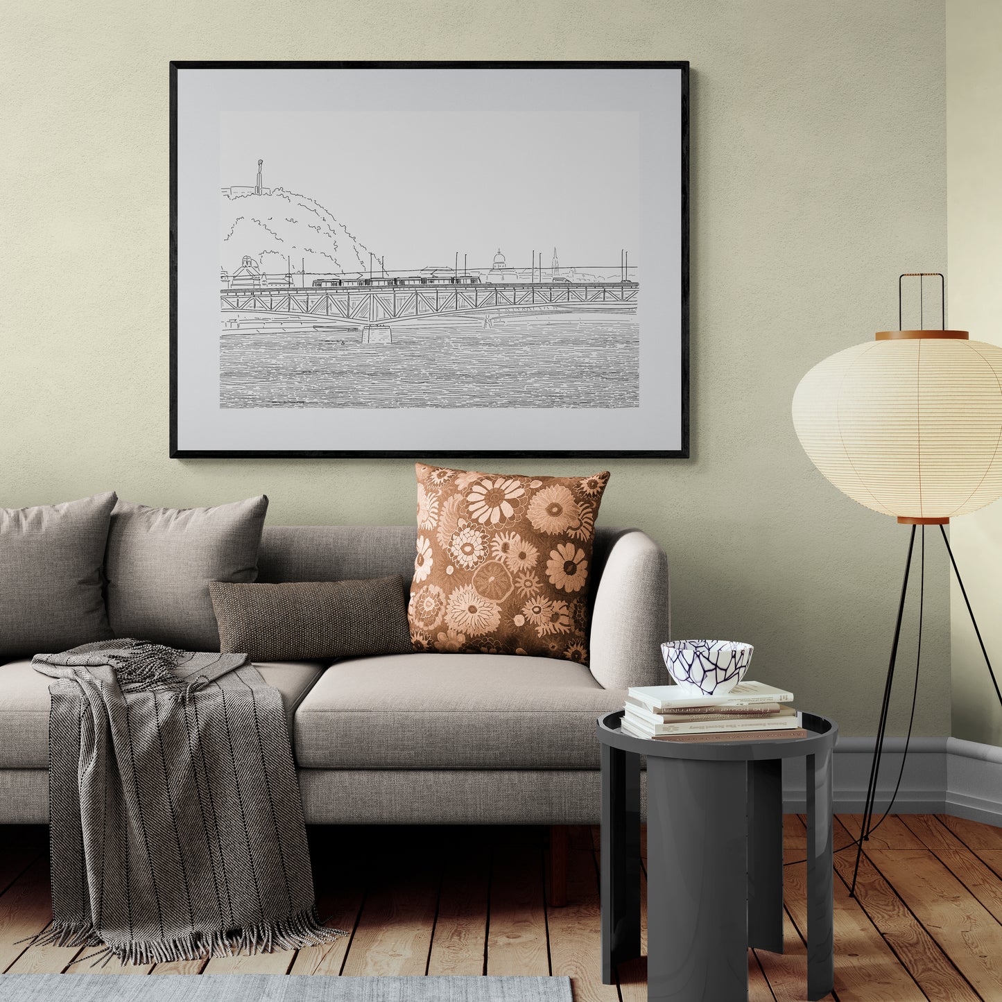 Elizabeth Bridge perspective drawing