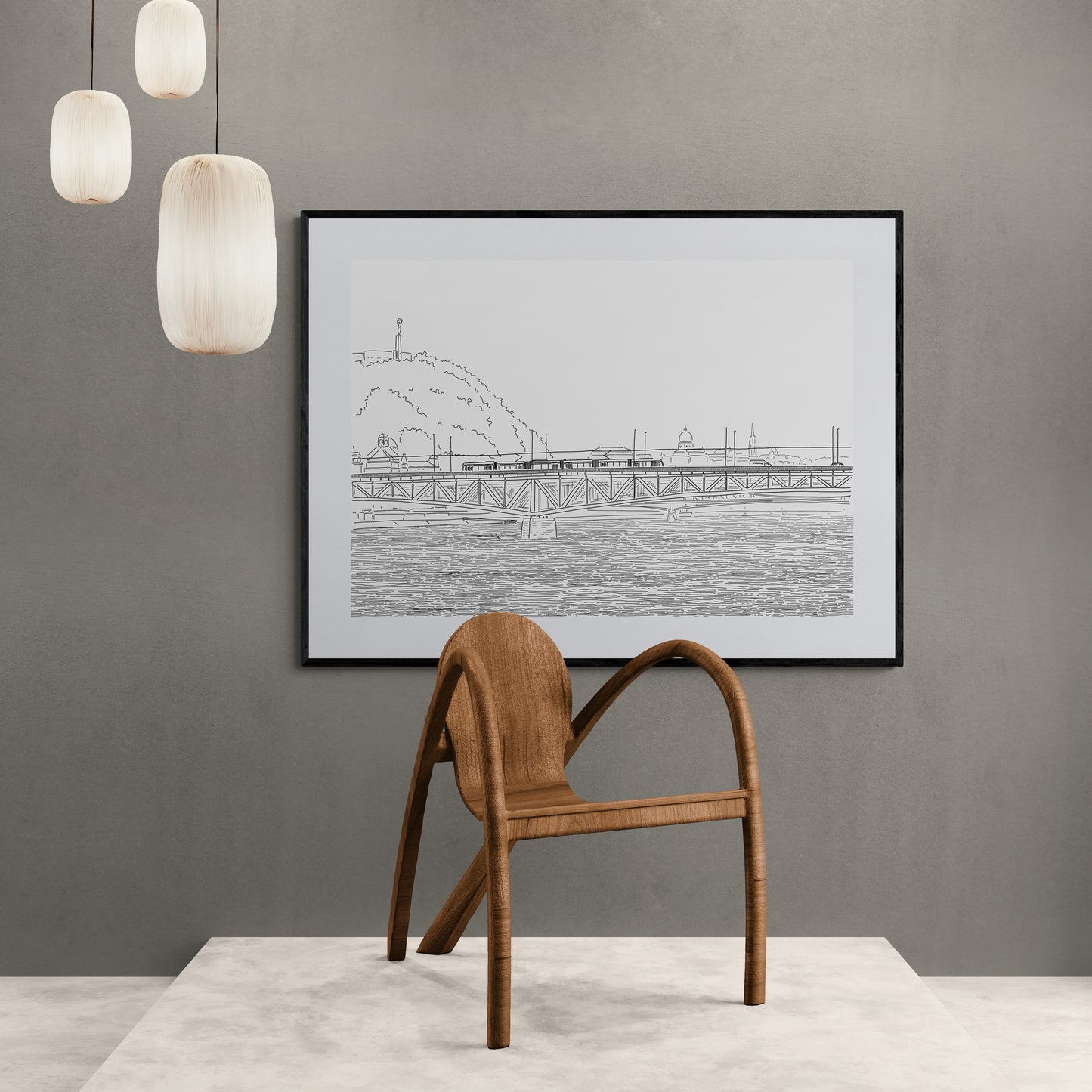 Elizabeth Bridge perspective drawing