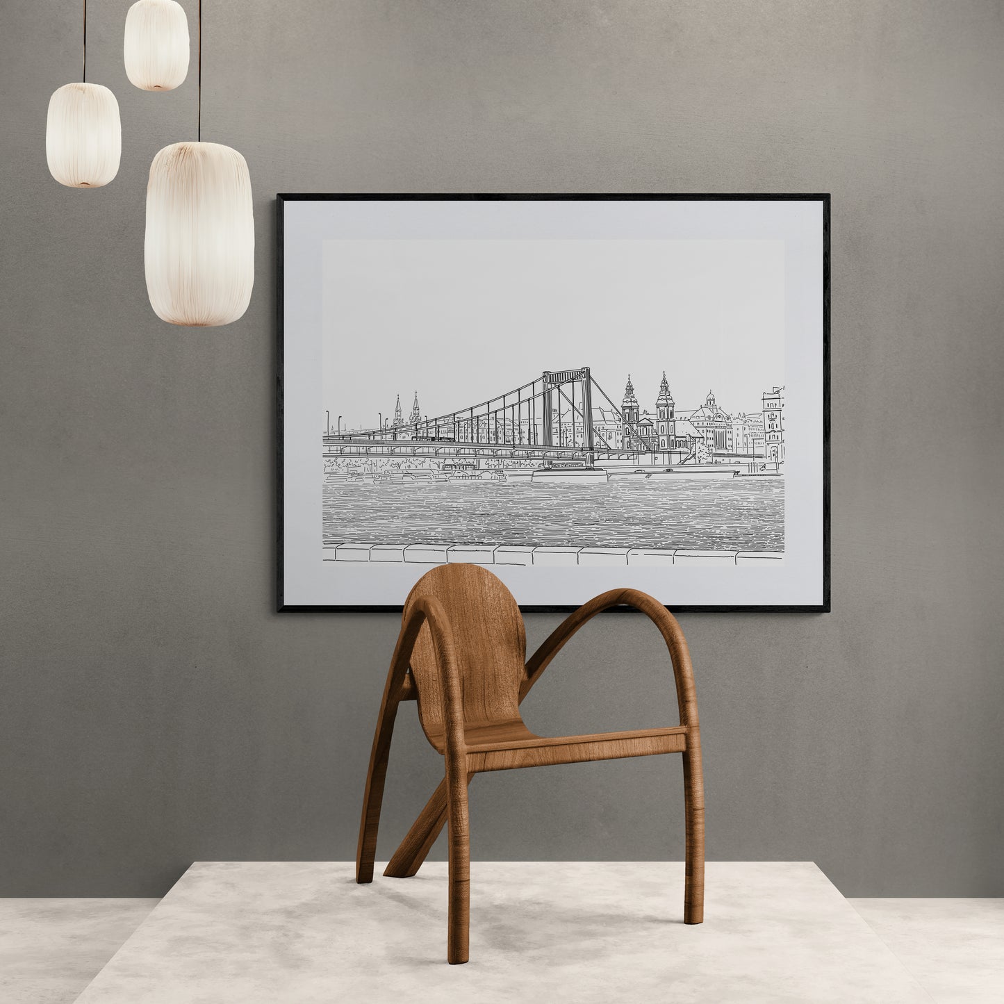Elizabeth Bridge perspective drawing